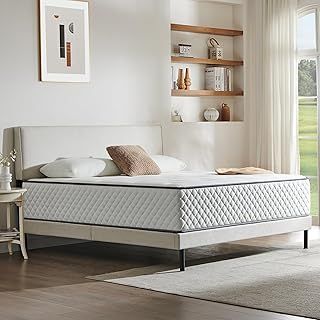 Double Mattress | 7-Zone Hybrid Pocket Spring Medium-Firm Bed Mattress | Pressure Relief Technology & Cooling Gel Memory Foam(135×190×22cm)