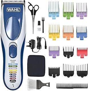 Colour Pro Cordless Clipper, Haircutting Kit, Long Life Cordless Power, Perfect for Family Use, Colour Coded Cutting Lengths Make Hair Cuts Easy, High Performance Motor & Blade