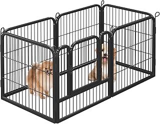 Yaheetech Lightweight Dog Playpen, 6 Panel 60cm Dog Fence Pet Exercise Pen Portable Puppy Play Pen Suitable for RV/Camping
