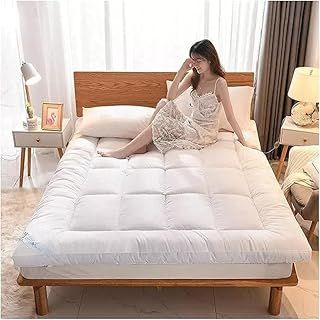 10cm Bounce Back Smal Double Mattress Topper Hotel Quality 1000GSM Super Thick Extra Deep Sleep Better Single Small Double King Size Bed Cover comfy