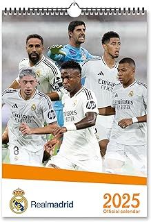 Grupo Erik Wall Calendar 2025 - Real Madrid / A3 Calendar 2025, A3 Wall Planner 2025, Family Planner Calendar 2025 / Football Calendar 2025, Real Madrid 2024-2025