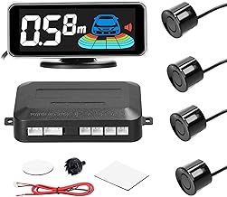 GoolRC Car Parking Sensor Rear Reversing Radars System with 4 Parking Sensors Distance Detection + LCD Distance Display + Sound Warning Buzzer, Black, 4pcs Probe