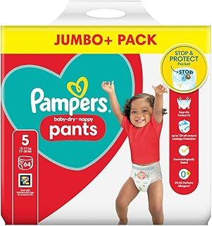 PAMPERS Pants Nappies Pull-ON Size 5 Junior 64S