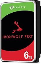 Seagate IronWolf Pro, 6 TB, NAS Internal Hard Drive, CMR 3.5 Inch, SATA 6 Gb/s 7,200 RPM, 256 MB Cache, for RAID Network Attached Storage, 3 years Rescue Services, FFP (ST6000NE000)