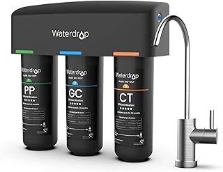 Waterdrop TSB Under Sink Water Filter System with Dedicated Faucet, 8 Layer High Capacity Water Filtration System, NSF/ANSI 42 Certified, Reduce PFAS, PFOA/PFOS, Reduce Lead, Chlorine, Bad Taste