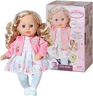 Baby Annabell Little Sophia - 36cm soft bodied doll with long hair for styling - Suitable for children aged 1+ years - Perfect sized doll for toddlers - Includes Doll and Outfit - 706480