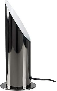 MiniSun | Modern Black Chrome Uplighter Wall Wash Lamp | Table Lamps, Home Décor & Improvement Essential | Includes 1 x 5W Frosted Lens Bulb [3000K Warm White]