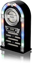 iTek Jukebox with CD Player, FM Radio and Bluetooth Connection, Remote Control Included, Gloss Black
