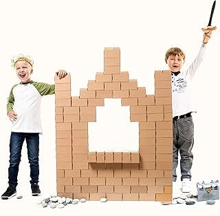 GIGI Bloks 96 XL Large Building Blocks for Kids Stackable & Interlocking | Cardboard Building Bricks for Children, Sturdy and Easy to Assemble | Creative & Educational Real-Size Kids Construction Toys