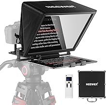 NEEWER Teleprompter X14 with RT-110 Remote & APP Control (Bluetooth Connection via NEEWER Teleprompter App), Portable No Assembly Compatible with iPad Android Tablet, Smartphone, DSLR Camera