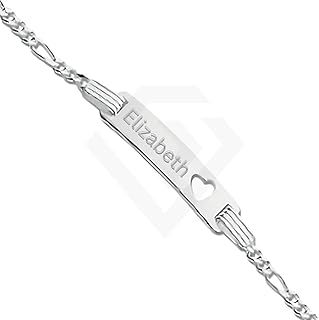 Personalised Sterling Silver Princess Bracelet, Christening Keepsake for Newborn to 5-Year-Old, First Birthday Baby Jewellery