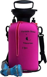 Petacarium Insulated Portable Shower (5 Litre, Pink) for Dogs, Camping, Paddleboarding, Muddy Walks