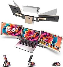 Kwumsy 15.6 Inch Portable Laptop Monitor - Dual Screen Suitable for, Rotatable 90°-235° & Plug and Play for Wins/Mac/PC (Type-C/HDMI/H5-T)