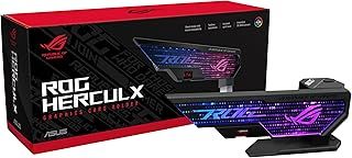 ASUS ROG Herculx Graphics Card Holder (Tool-free design, Included spirit level, Solid zinc alloy, 72-128mm, Aura Sync)
