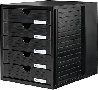 HAN 1450-13, SYSTEMBOX drawer set. Innovative, attractive design with 5 closed drawers, black