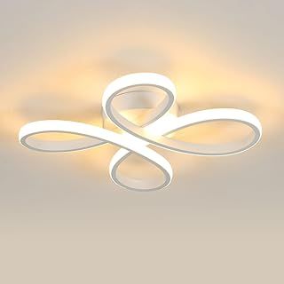 Modern LED Ceiling Lights, 30W Creative Flower Shaped LED Ceiling Lamp, Acrylic White Ceiling Lighting Fixture for Living Room Bedroom Kitchen Balcony Corridor, Warm White 3000K