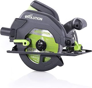 Evolution Power Tools F165CCSL Circular Saw Multi-Material Cutting, Cuts Wood, Metal, Plastic & More, Parallel Edge Guide Included, 45˚ Bevel Capacity, 1200W, 165mm TCT Blade Included (230V)