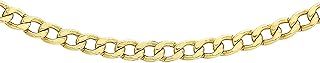 Gold Unisex 9 ct Yellow Gold Hollow 2.2 mm Curb Chain Necklace