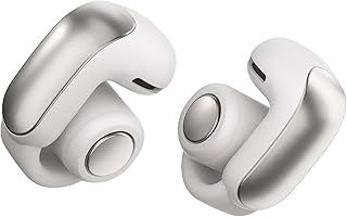 Bose Ultra Open Bluetooth Earbuds with OpenAudio Technology, Open Ear Wireless Earbuds, Up to 48 Hours of Battery Life, White Smoke