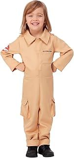 Smiffys Ghostbusters Toddler Costume, All-in-One with Printed Proton Pack, Officially Licensed with Pocket Detail, Perfect for Halloween, 80s Theme Parties, and Family Fancy Dress
