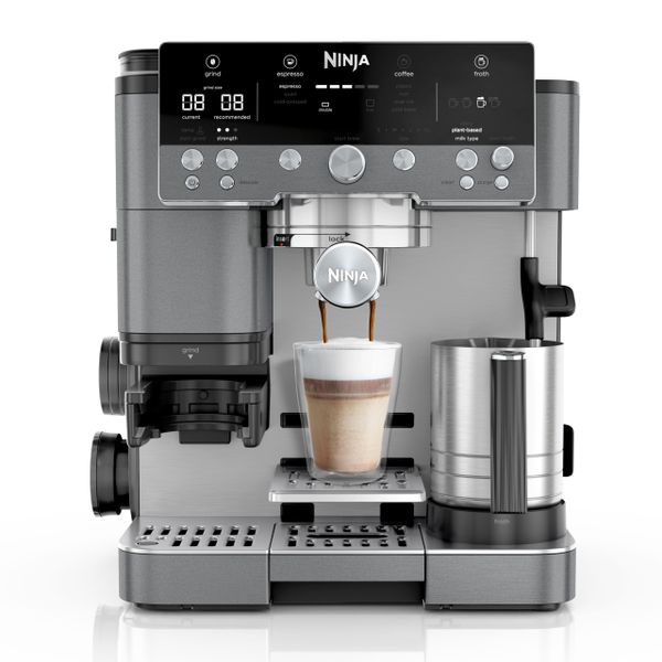Ninja Luxe Premier 3-in-1 Coffee Machine, Latte, Gun Metal ES601UKGM