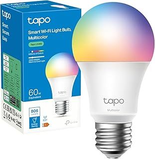 Tapo L530E Smart Bulb, E27 Multicolour Alexa Light Bulb, 8.3W (60W), Dimmable, Schedule & Timer, Away Mode, Energy Saving, Voice Control Alexa & Google, App Remote Control