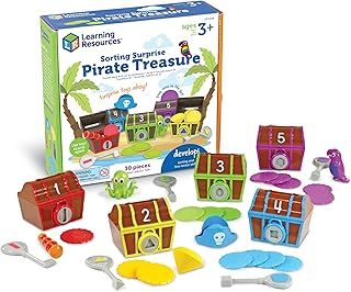 Learning Resources Sorting Surprise Pirate Treasure, Ages 3+, Colour Sorting Toy, Unlock Fine Motor Skills & Matching Fun, Gifts For Kids