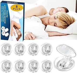 8PCS Anti Snore Nose Clips, Magnetic Sleep Aid Anti Anti Snoring Devices, Snore Stopper Clips for Snoring, Professional Anti Snoring Device, Nasal Dilators Snoring Aids for Women and Men