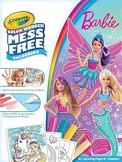 CRAYOLA Color Wonder - Barbie | Mess-Free Colouring Book (Includes 18 Colouring Pages and 5 Magic Color Wonder Markers) | For Ages 3+