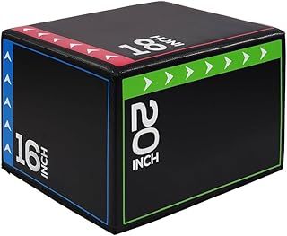 Plyometric Soft Jump Box Plyo 3 in 1 for Home Gym Exercise MMA Step Power Strength Training Aerobic Outdoor Workout Premium Fitness Plyobox Equipment Gym Box Bodyweight Functional Training Squat