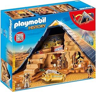 Playmobil 5386 History Pharaoh's Pyramid with Hidden Tombs and Traps, historic and educational toy, fun imaginative role play, playset suitable for children ages 6+