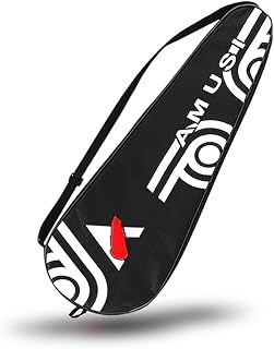 Professional Badminton Racket Bag - (Holds up to 2 Racquets + 1 Bucket of Badminton Balls) - Water Resistance Zipper Shoulder Bag - for Squash & Badminton Racquets