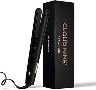 CLOUD NINE The Touch Iron Hair Straightener | Variable Temperature Control Quick Heat Touch Technology Ceramic Floating Plates Spring Flex Styling | Perfect for Smooth Sleek Results