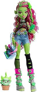 Monster High Venus McFlytrap Doll, Plant Monster with Pet Cat Chewlian & Accessories like Backpack, Notebook, Snacks & More, HRP81