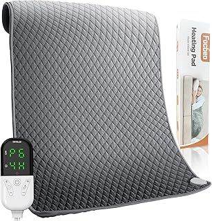 Electric Heat Pad for Back Pain Relief Large Heating Pad with 6 Temperature Levels 4 Time Settings Heated Pad for Neck Shoulder Period Pain Automatic Switch-Off Machine Washable (32" x 24")