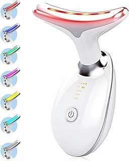 Face Massager, Anti-Aging Neck Eye Massager with 7 Colors 3 Modes, Facial Massager for Skin Care, Anti-Wrinkle Device for Slimming Face