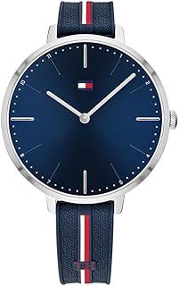 Tommy Hilfiger Analogue Quartz Watch for Women with Navy Blue Silicone Bracelet - 1782154
