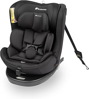 Bebeconfort EvolveFix i-Size, 360 Swivel Car Seat, ISOFIX Car Seat for 0–12 Years, 40–150cm, 0-36 Kg, Group 0+/1/2/3, Rear Facing, 5 Recline Positions, Side Impact Protection, Top-Tether, Black Mist