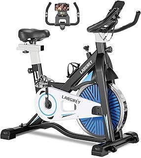 Exercise Bike Indoor Cycling Bike Stationary Cycle Bike with Heart Rate Sensor & Comfortable Seat Cushion, Quiet Fitness Bike for Home Cardio Workout
