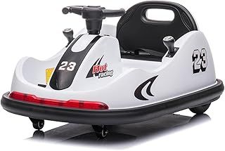 Allkindathings Ride On Car - Drift Bumper Car - 360 Spinning Action - WHITE
