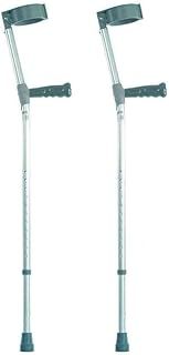 NRS Healthcare Height Adjustable Crutches with PVC Handle - Pair