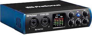 PreSonus Studio 24c, USB-C, Audio Interface, For Recording, Streaming, Podcasting with Software Bundle Including Studio One Artist, Ableton Live Lite DAW