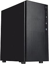 CiT Silent ES Black ATX Mid-Tower Low Noise Computer Case with 2 x 120mm PWM Cooling Fans Included & Sound Dampening Internal Matting Panels | Black