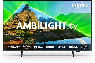 Philips Ambilight 75PUS8309 4K LED Smart TV - 75 Inch Display with Pixel Precise Ultra HD Titan OS Platform and Dolby Atmos Sound, Works with Alexa and Google Voice Assistant - Matt Black