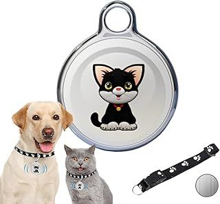 WDKXCN Cat Tracker, Mini GPS Tracker for Cats Dogs, Pet Tracker for Cats, Anti-Loss Cat Tracker GPS Collar for Small Cats, Waterproof GPS Pet Tracker for Cats, Real-Time Location Tracking of Dog Cats