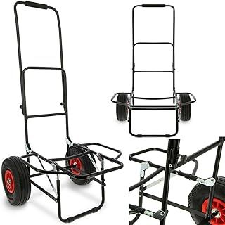 NGT Quick Fish Folding Fishing Trolley Carp Coarse Match Folds Flat Twin Wheel