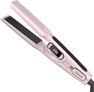 Thirtek Professional Wide Hair Straightener,1 1/2 IN Flat Iron With Ceramic Floating Plate,25S Fast Heat Up For Salon Wonder,15 Temps Up To 230℃ | Anti-Scald Silicone Handle | LCD Display | Light Pink