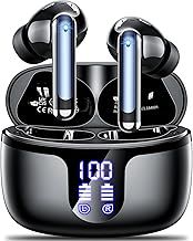 Wireless Earbuds,Wireless Headphones Bluetooth 5.3 Earphones with 4 HD Mic,2024 NEW 50H Bluetooth Earphones in Ear,HiFi Stereo Deep Bass,ENC Noise Cancelling Ear buds IP7 Waterproof LED Display USB-C
