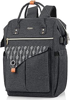 Backpack Womens, Waterproof School Backpack Gifts, Laptop Rucksack for Women with USB Charging Port Fits 15.6 Inch, Anti Theft College School Bag Gifts for Girfriend, Black