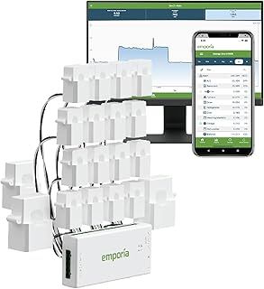 Emporia Vue 3 Commercial 3-Phase Smart Energy Monitor - Business and Home Automation Device with Real Time Electricity Usage Monitor, Power Consumption Meter, Solar and Net Metering